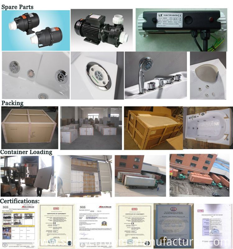 CE ISO 9001 Simple Acrylic Bathtub (CL-712)